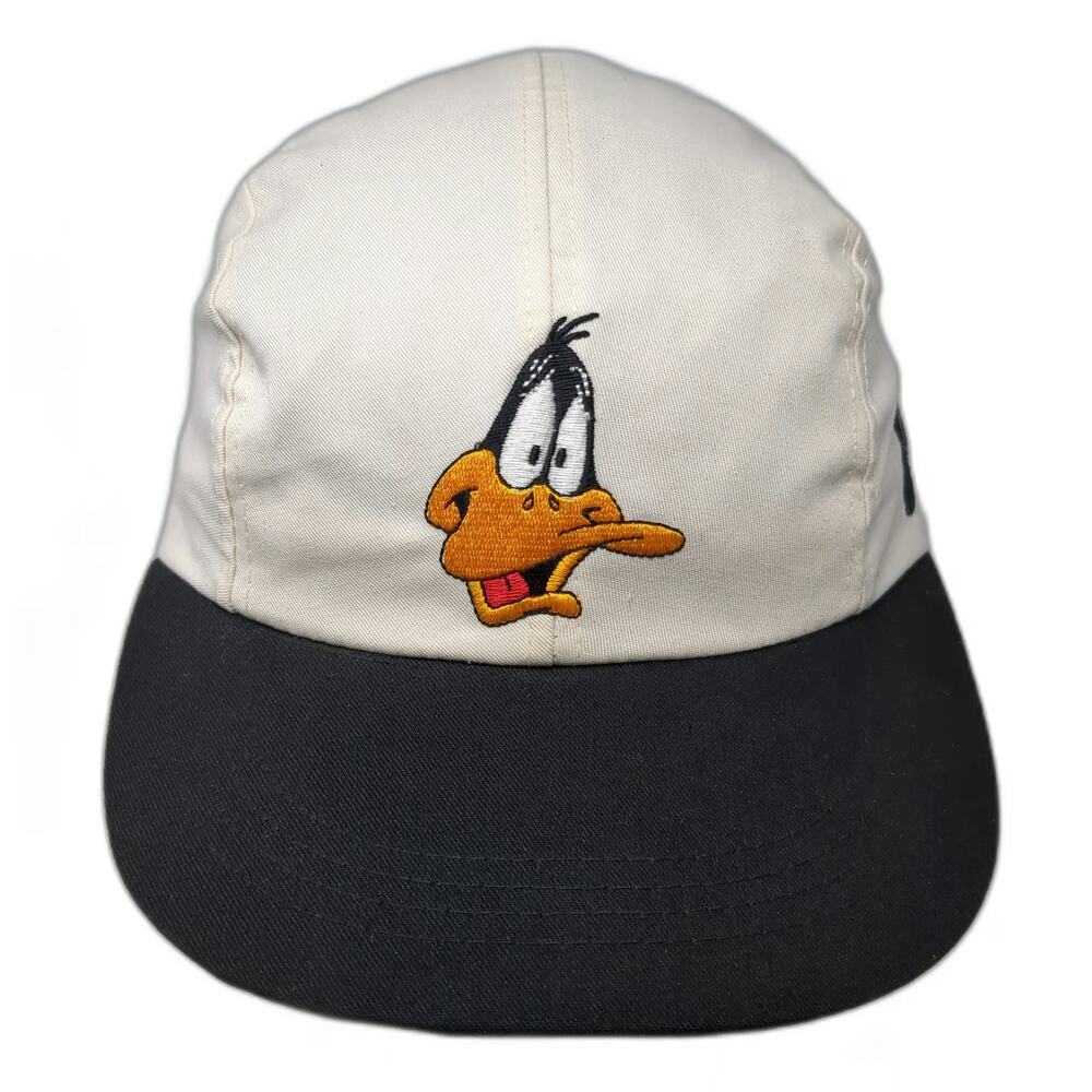 Accessory Network White 5 Panel Cap OS Daffy Looney Tunes Elastic Back Hat
